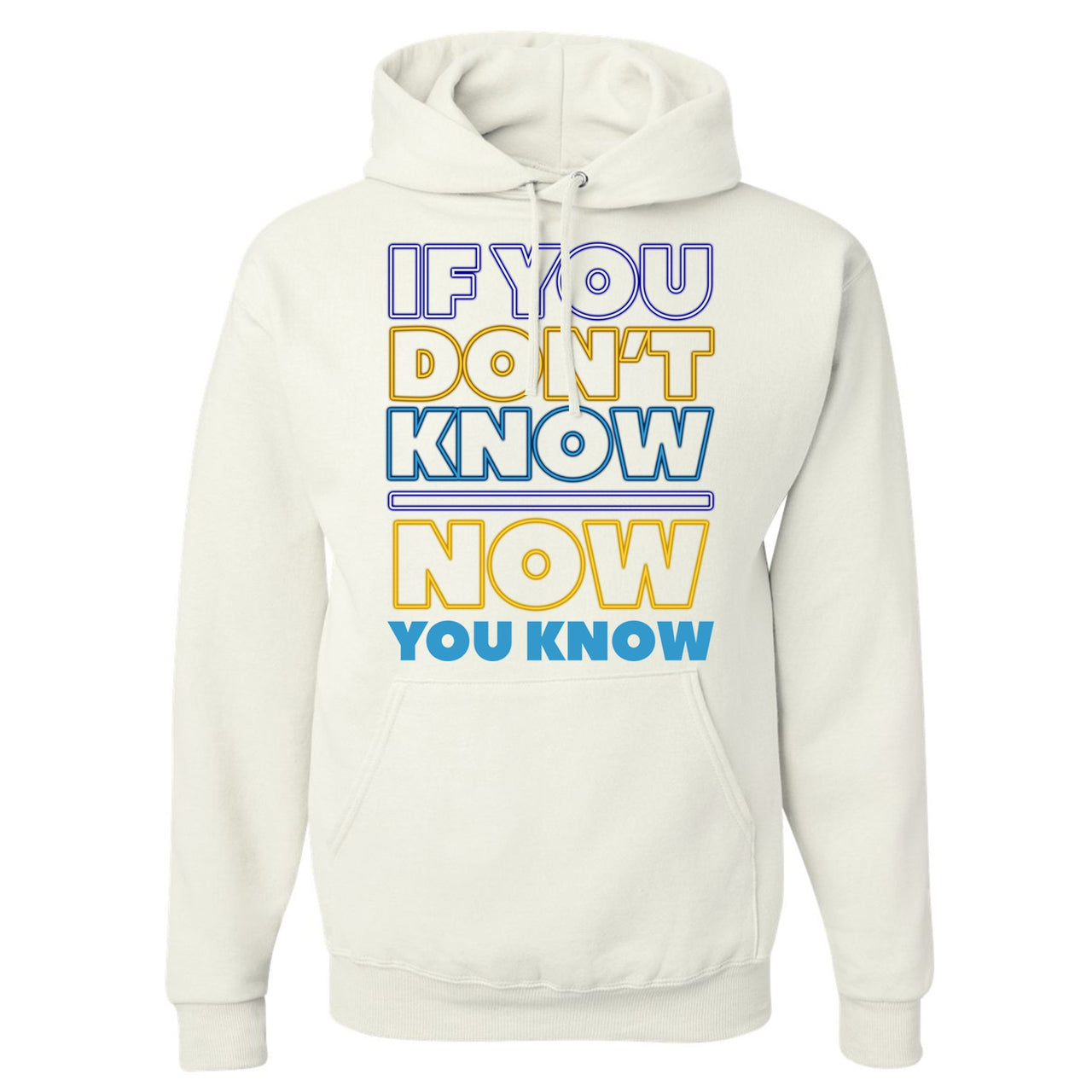 White Aqua 8s Hoodie | If You Don't Know Now You Know, White