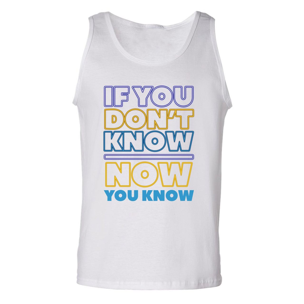 White Aqua 8s Mens Tank Top | If You Don't Know Now You Know, White