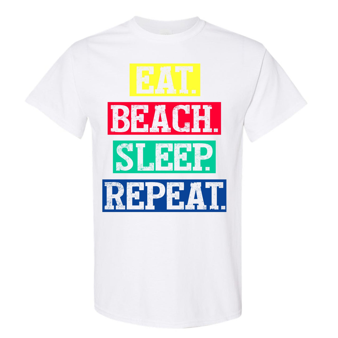 Bauhaus React 270s T Shirt | Eat Beach Sleep Repeat, White