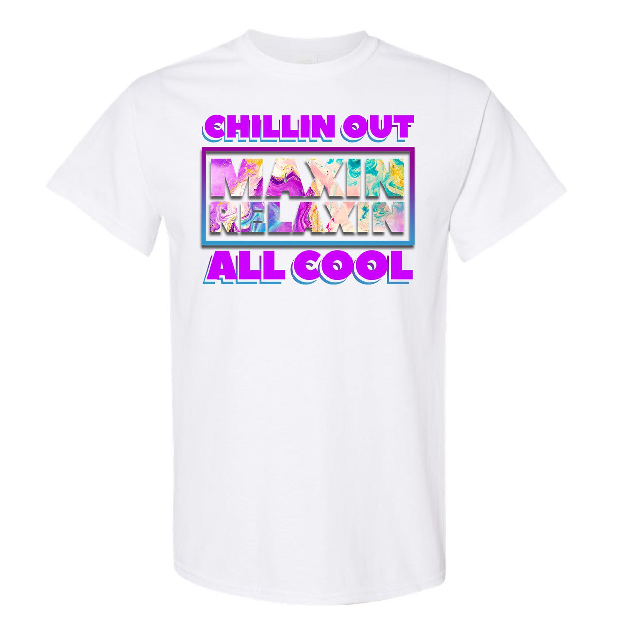White Aqua 8s T Shirt | Chillin Out Maxin Relaxin All Cool, White