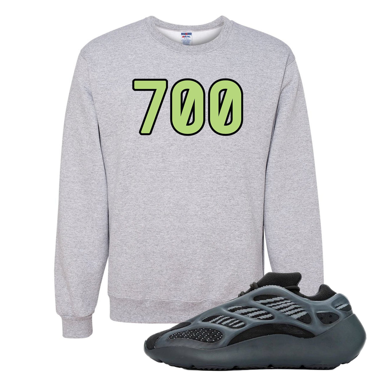 Alvah v3 700s Crewneck Sweatshirt | 700 Logo, Ash