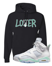 Mint Foam 6s Hoodie | Lover, Black