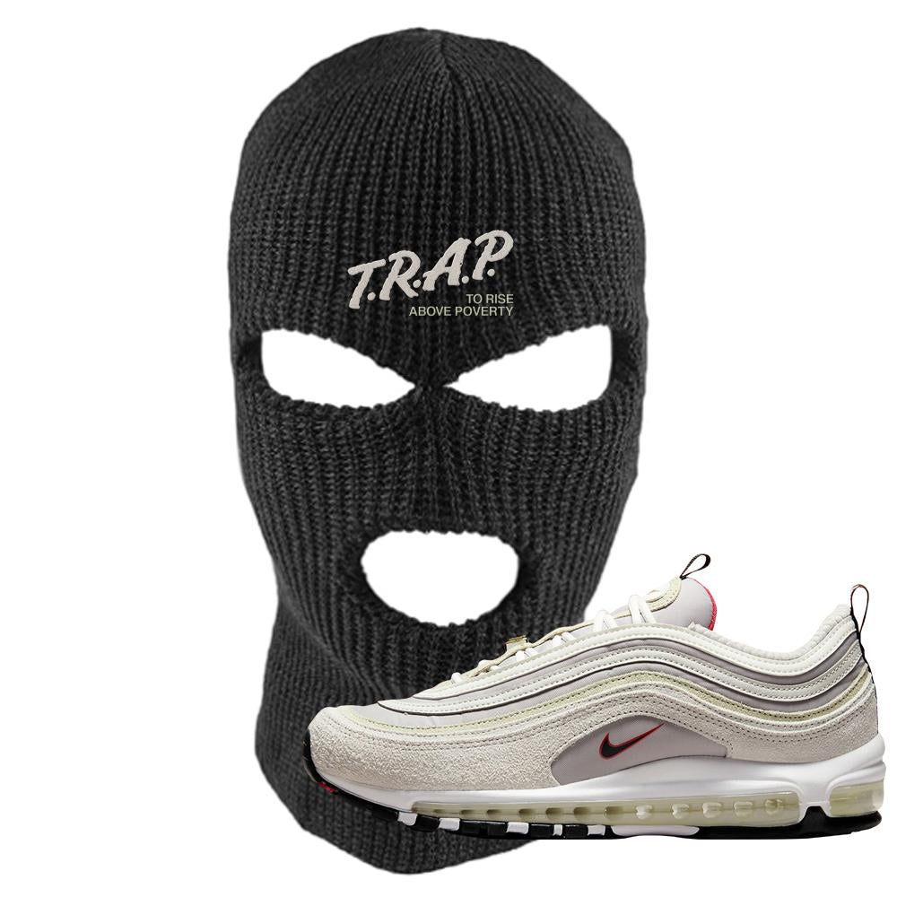First Use Suede 97s Ski Mask | Trap To Rise Above Poverty, Black