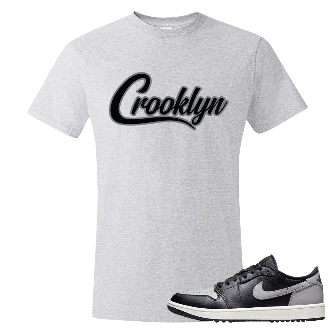 Shadow Golf Low 1s T Shirt | Crooklyn, Ash