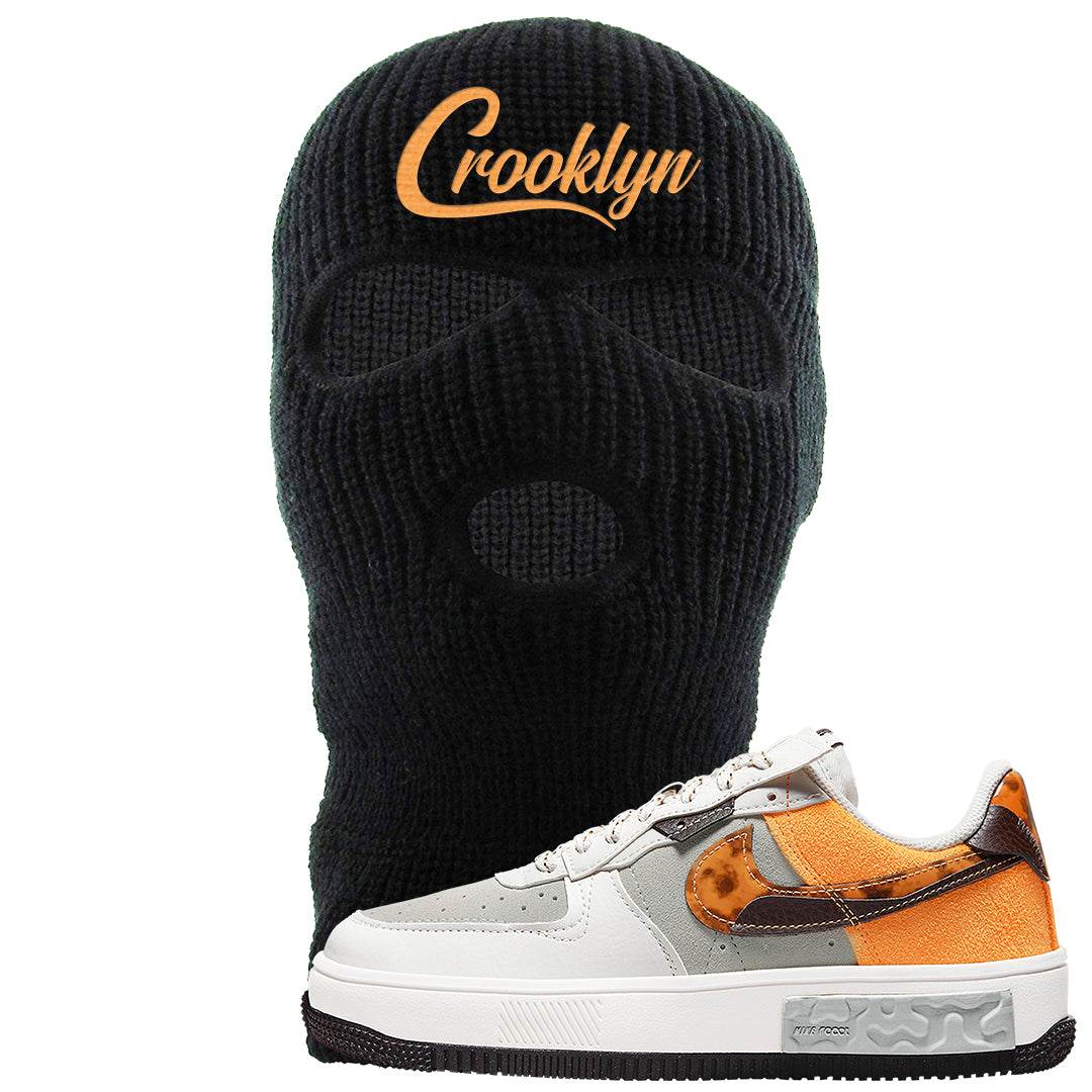 Tortoise Shell AF 1s Ski Mask | Crooklyn, Black