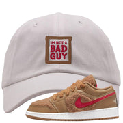 Teddy Bear Low 1s Dad Hat | I'm Not A Bad Guy, White