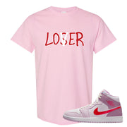 Valentine's Day Mid 1s T Shirt | Lover, Light Pink