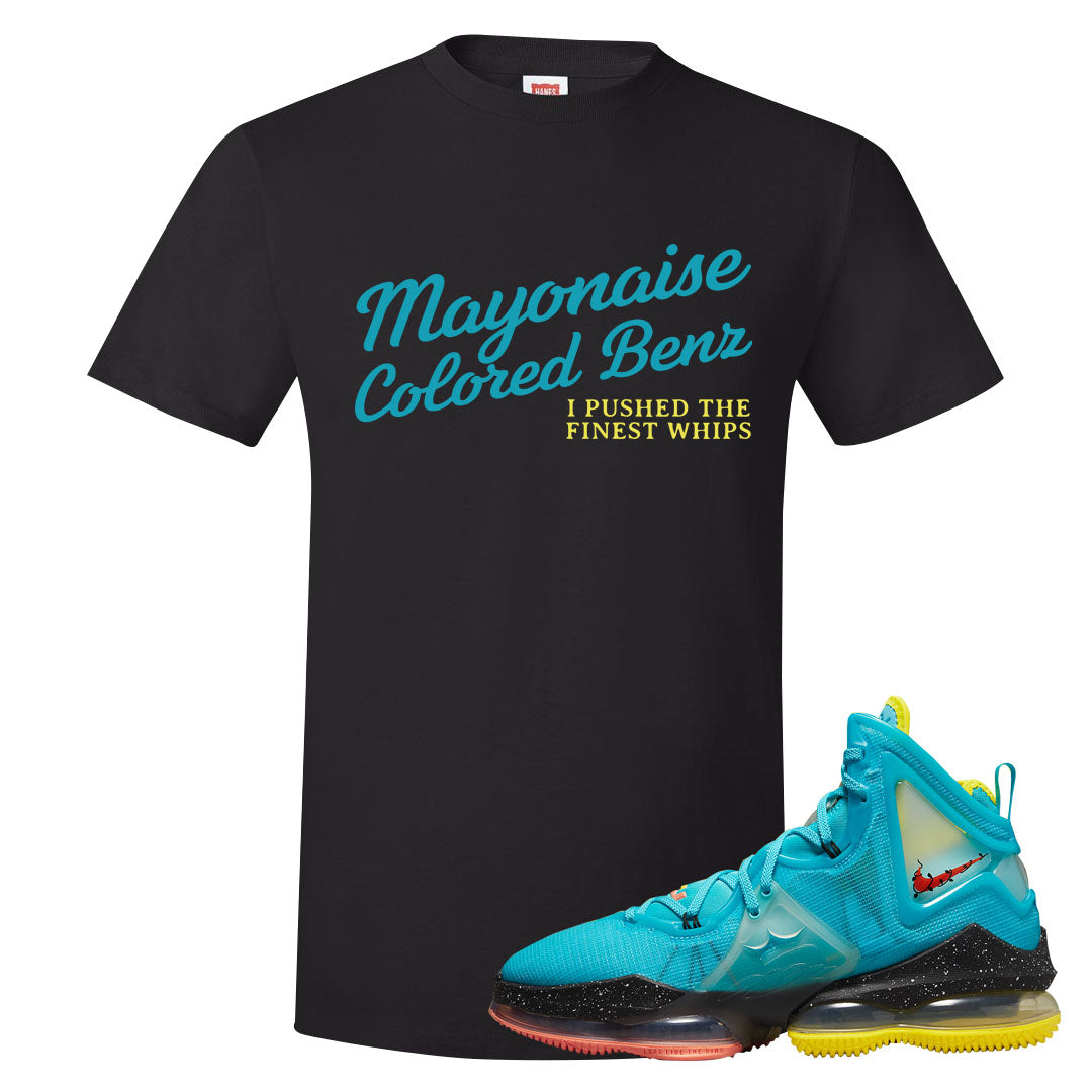 South Beach Christmas Bron 19s T Shirt | Mayonaise Colored Benz, Black