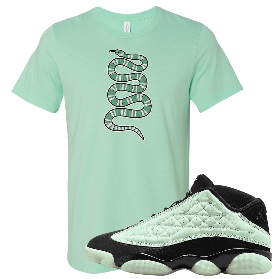 Single's Day Low 13s T Shirt | Coiled Snake, Mint