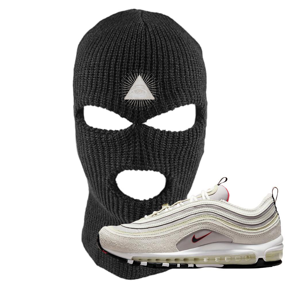 First Use Suede 97s Ski Mask | All Seeing Eye, Black