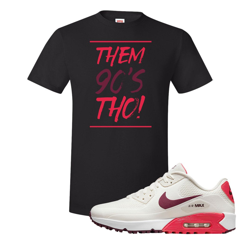 Fusion Red Dark Beetroot Golf 90s T Shirt | Them 90's Tho, Black