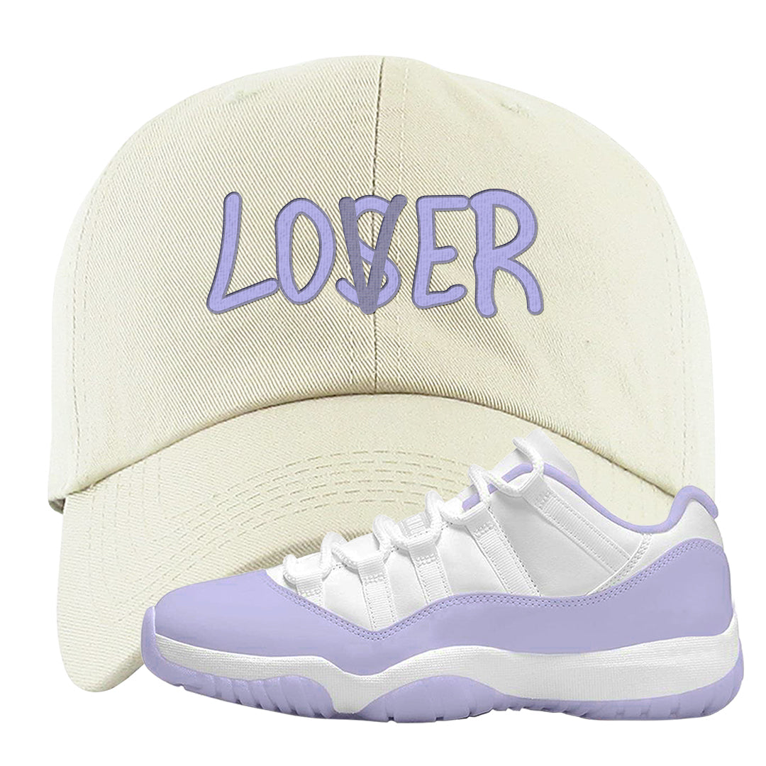 Pure Violet Low 11s Dad Hat | Lover, White