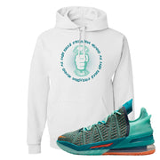 Lebron 18 We Are Family Hoodie | Cash Rules Everything Around Me, White
