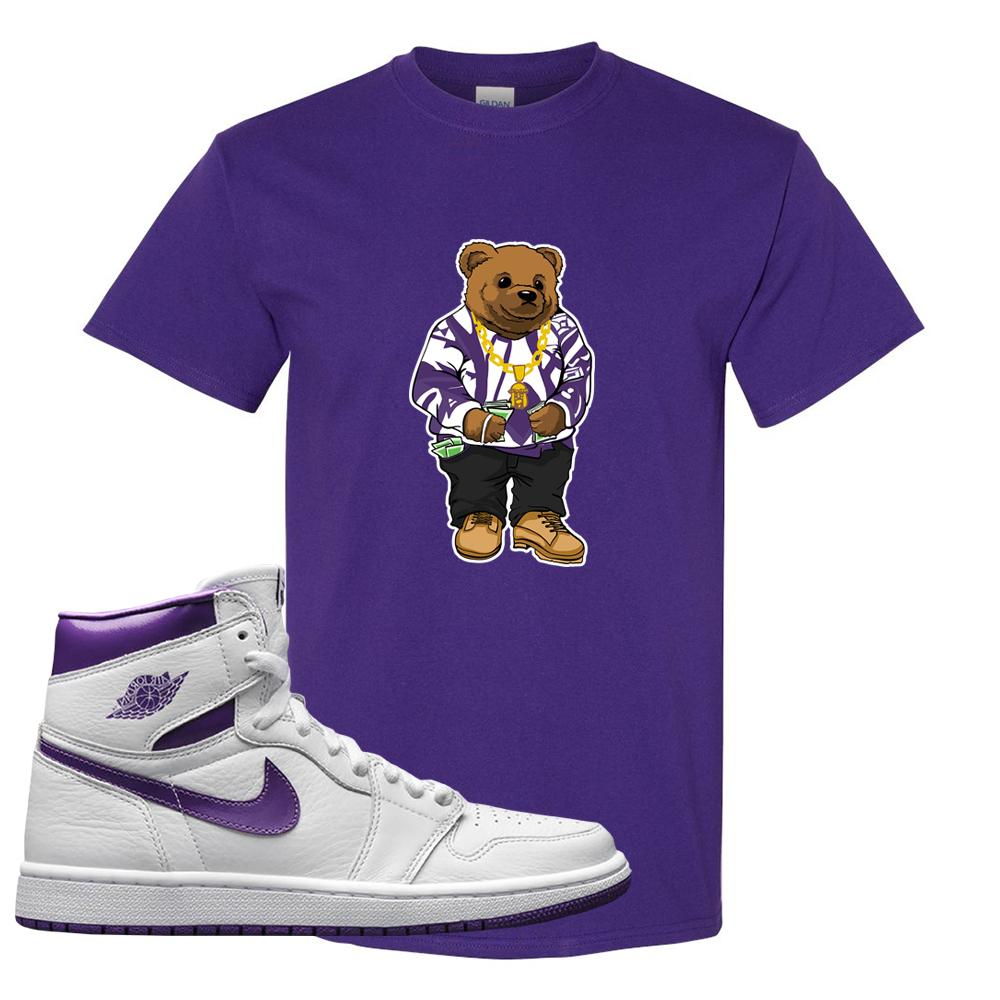 Air Jordan 1 Metallic Purple T Shirt | Sweater Bear, Purple