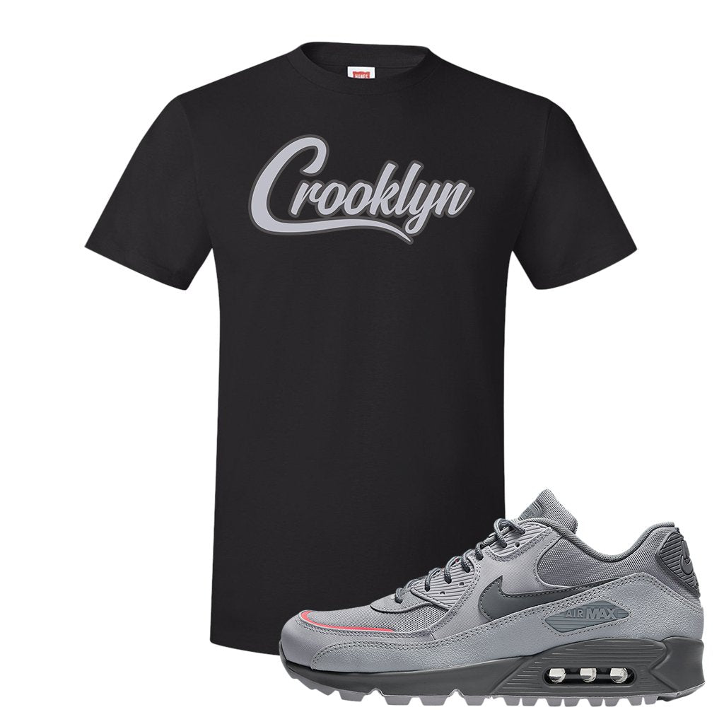 Wolf Grey Surplus 90s T Shirt | Crooklyn, Black