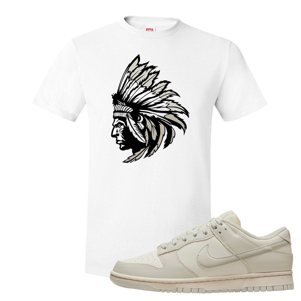 SB Dunk Low Light Bone T Shirt | Indian Chief, White