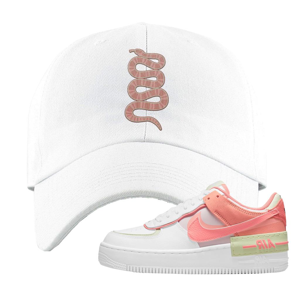 Air Force 1 Low Shadow Magic Ember Dad Hat | Coiled Snake, White