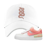 Air Force 1 Low Shadow Magic Ember Dad Hat | Coiled Snake, White