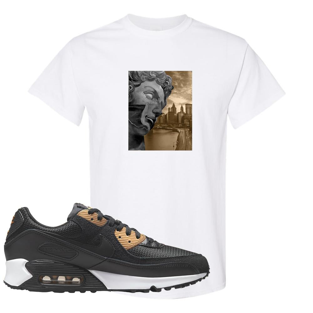 Air Max 90 Black Old Gold T Shirt | Miguel, White