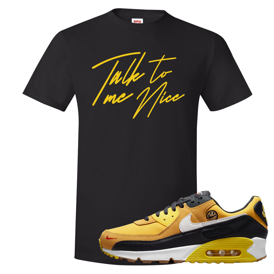 Go The Extra Smile 90s T Shirt | Talk To Me Nice, Black
