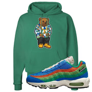 Light Blue Green AMRC 95s Hoodie | Sweater Bear, Kelly Green