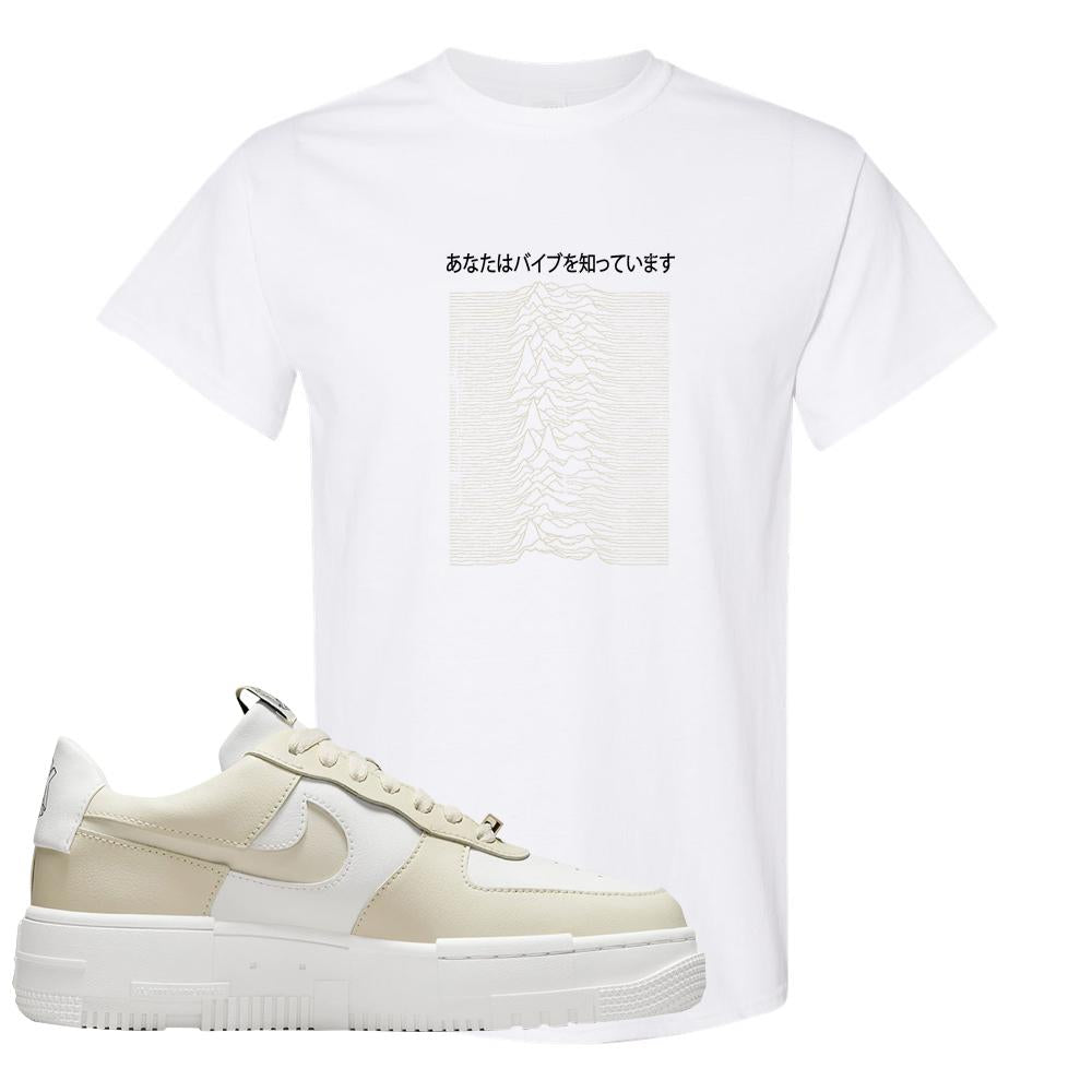 Pixel Cream White Force 1s T Shirt | Vibes Japan, White