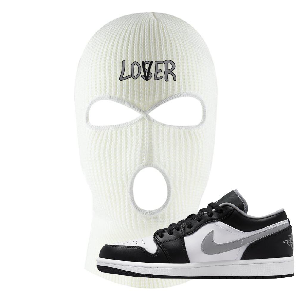 Air Jordan 1 Low Black Medium Grey Ski Mask | Lover, White