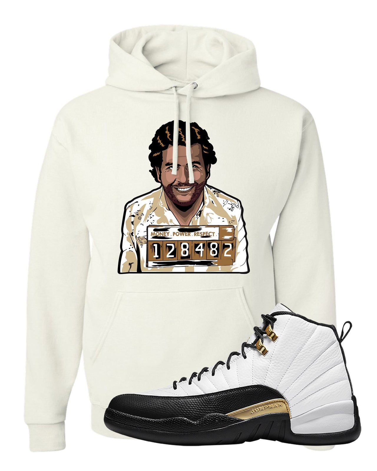 Royalty 12s Hoodie | Escobar Illustration, White