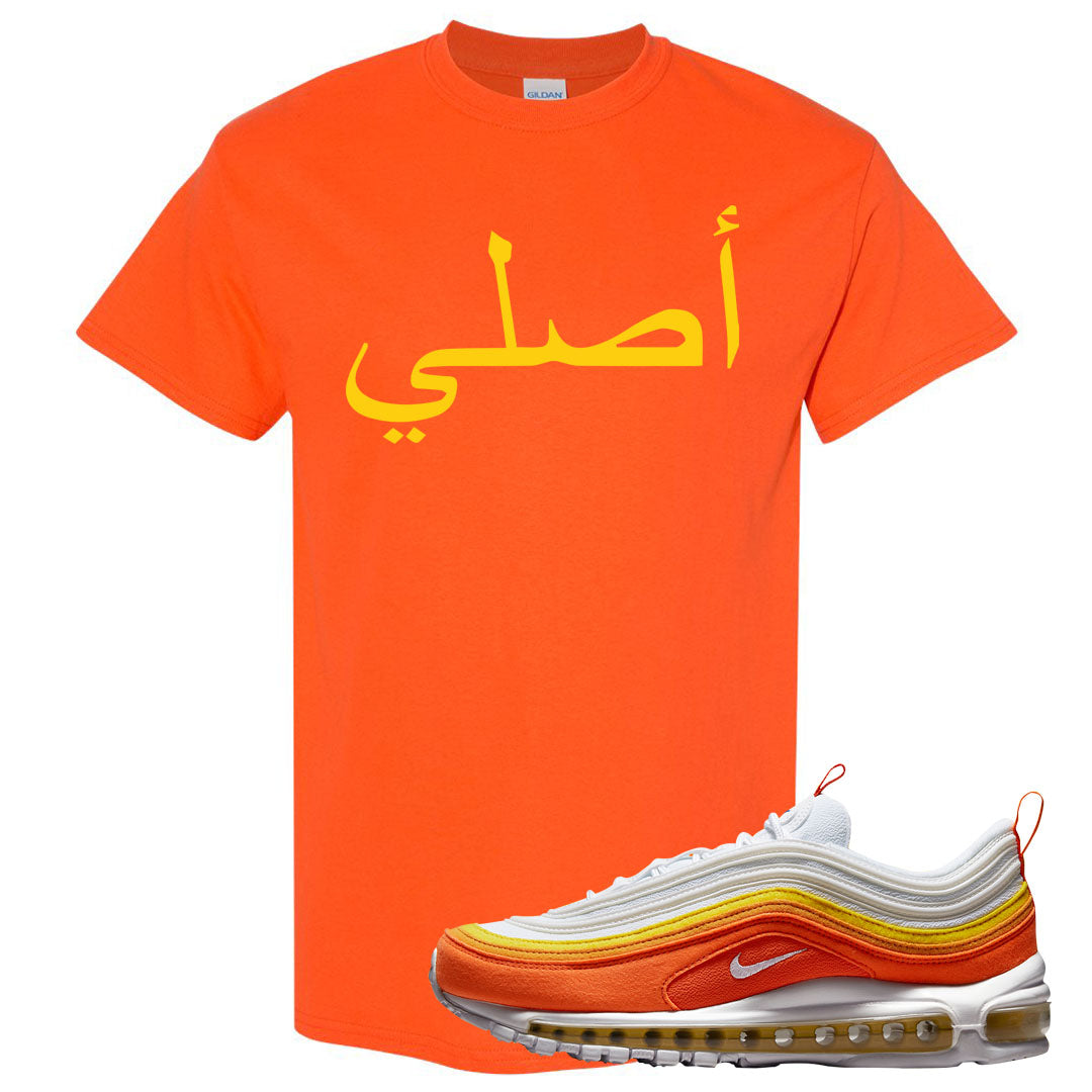 Club Orange Yellow 97s T Shirt | Original Arabic, Orange