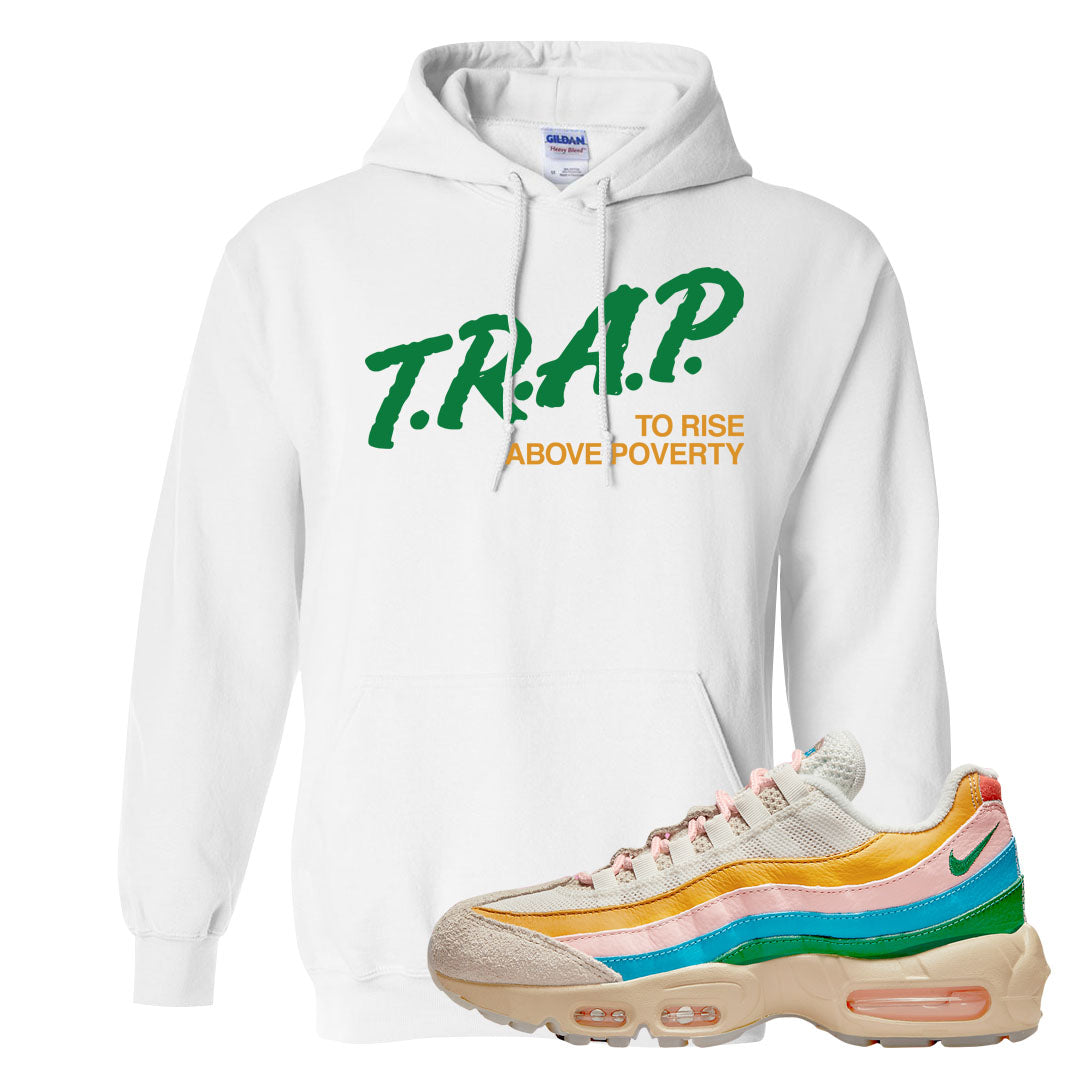 Rise Unity Sail 95s Hoodie | Trap To Rise Above Poverty, White