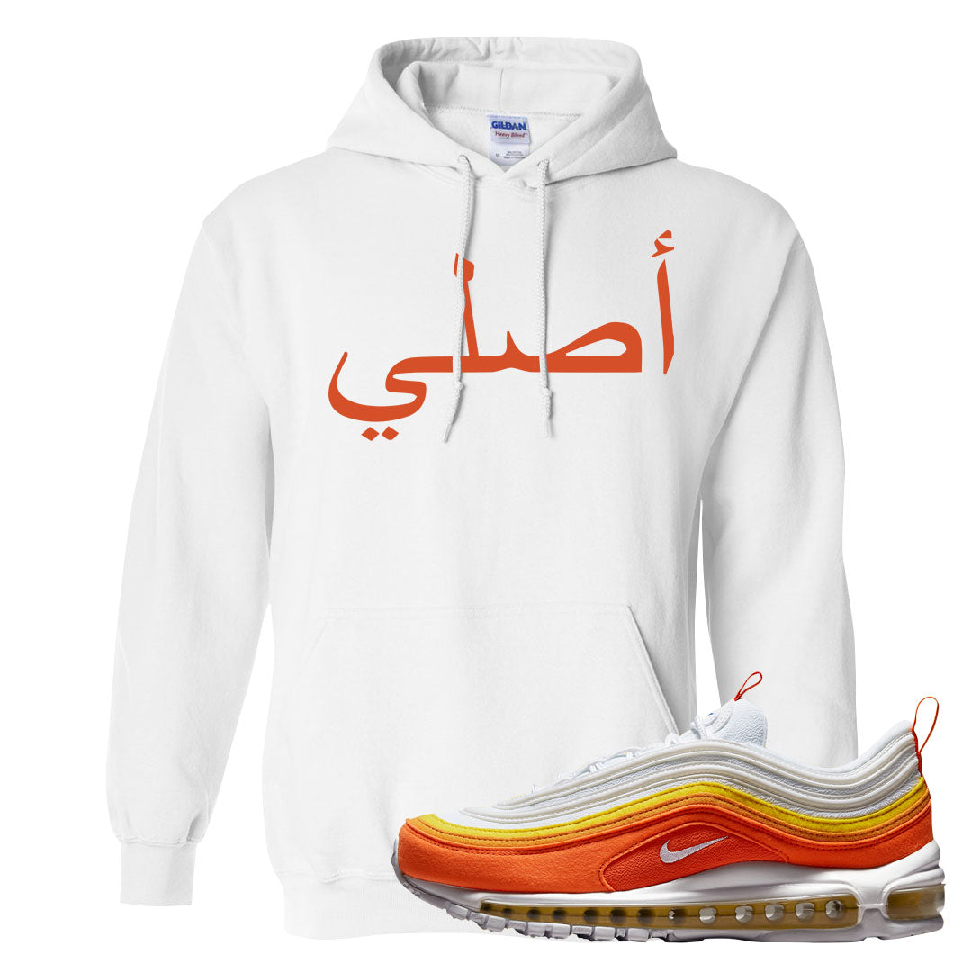 Club Orange Yellow 97s Hoodie | Original Arabic, White