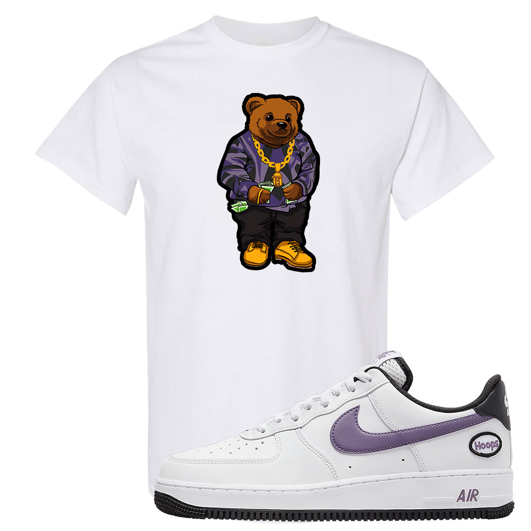 Canyon Purple Hoop AF1s T Shirt | Sweater Bear, White
