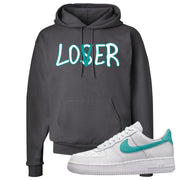 Washed Teal Low 1s Hoodie | Lover, Smoke Grey