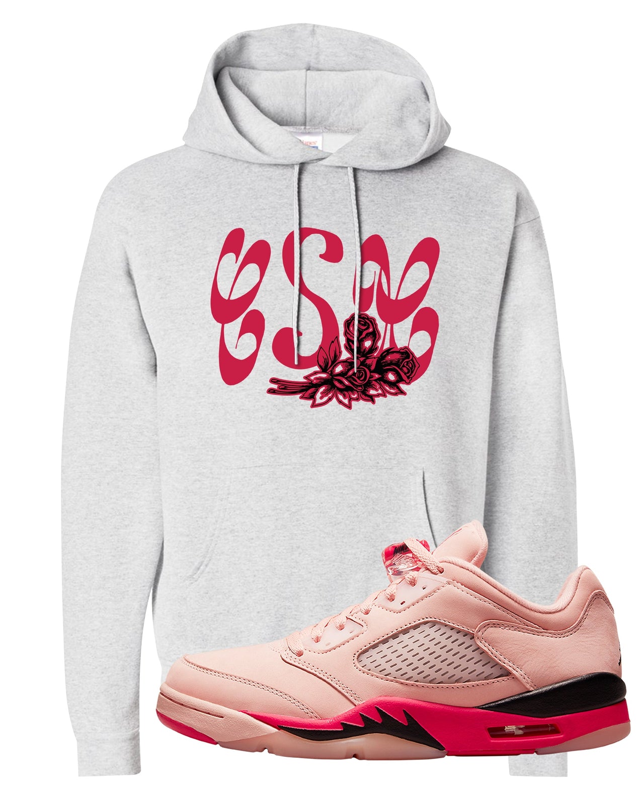 Arctic Pink Low 5s Hoodie | Certified Sneakerhead, Ash