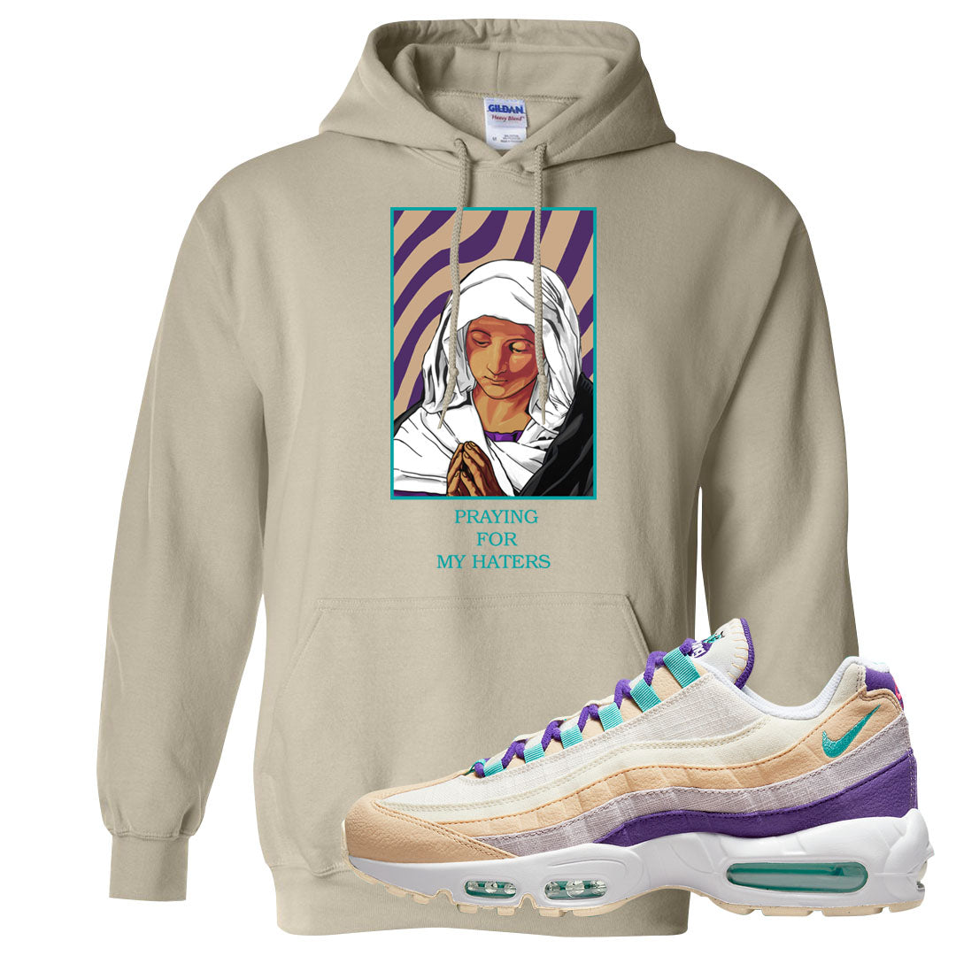 Sprung Natural Purple 95s Hoodie | God Told Me, Sand