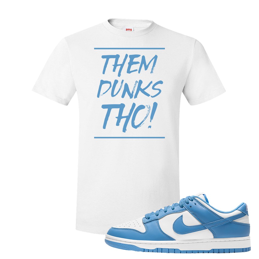 SB Dunk Low University Blue T Shirt | Them Dunks Tho, White
