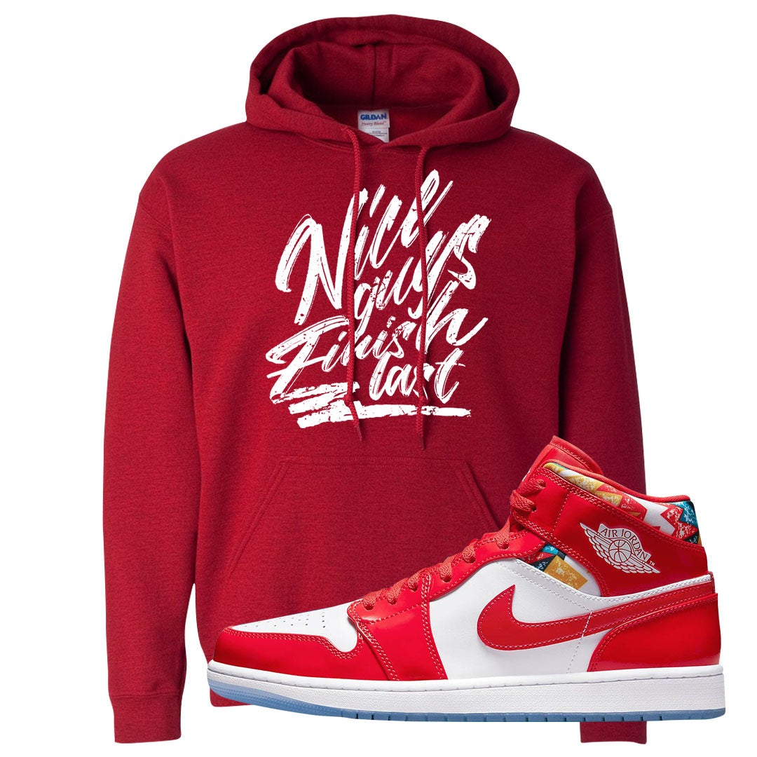 Barcelona Sweater Mid 1s Hoodie | Nice Guys Finish Last, Red