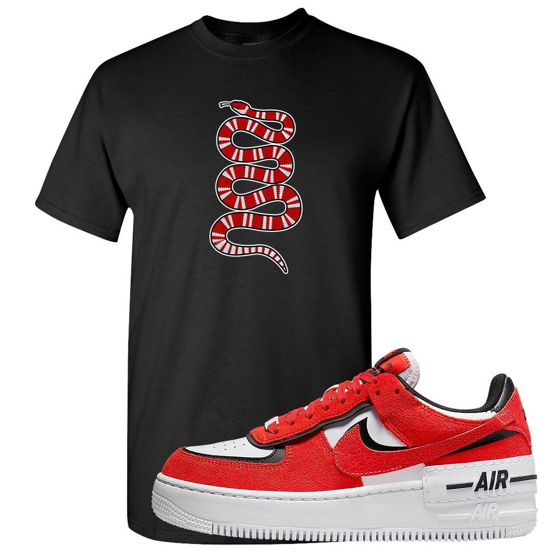 Shadow Chicago AF 1s T Shirt | Coiled Snake, Black