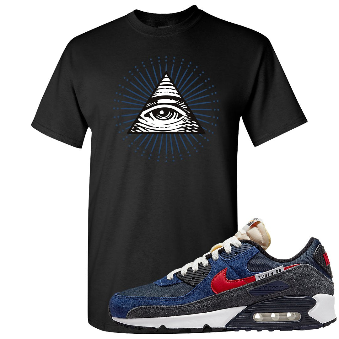 AMRC 90s T Shirt | All Seeing Eye, Black
