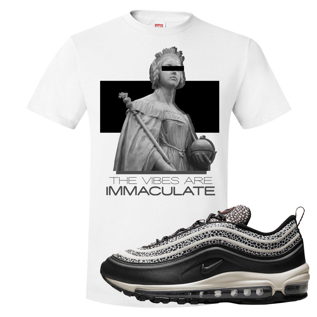 Safari Black 97s T Shirt | The Vibes Are Immaculate, White
