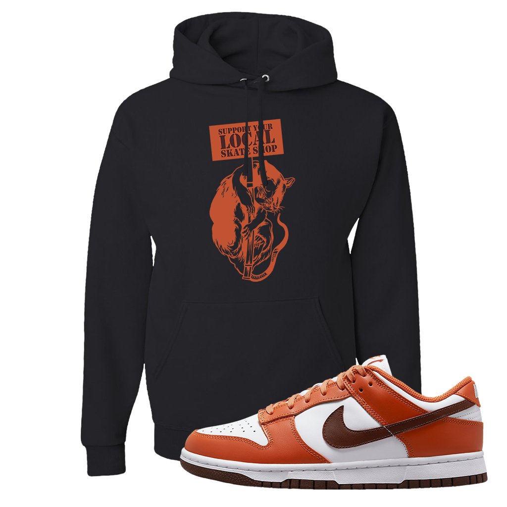 Reverse Mesa Low Dunks Hoodie | Support Your Local Skate Shop, Black