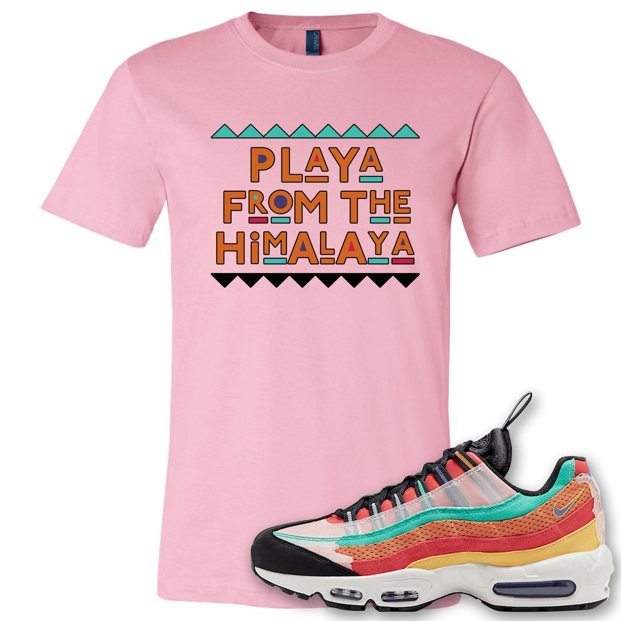 Air Max 95 Black History Month Sneaker Soft Pink T Shirt | Tees to match Nike Air Max 95 Black History Month Shoes | Playa From The Himalaya