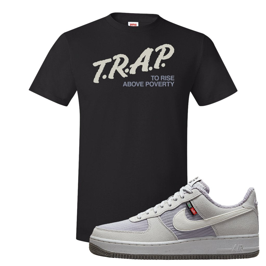 Toasty Low 1s T Shirt | Trap To Rise Above Poverty, Black