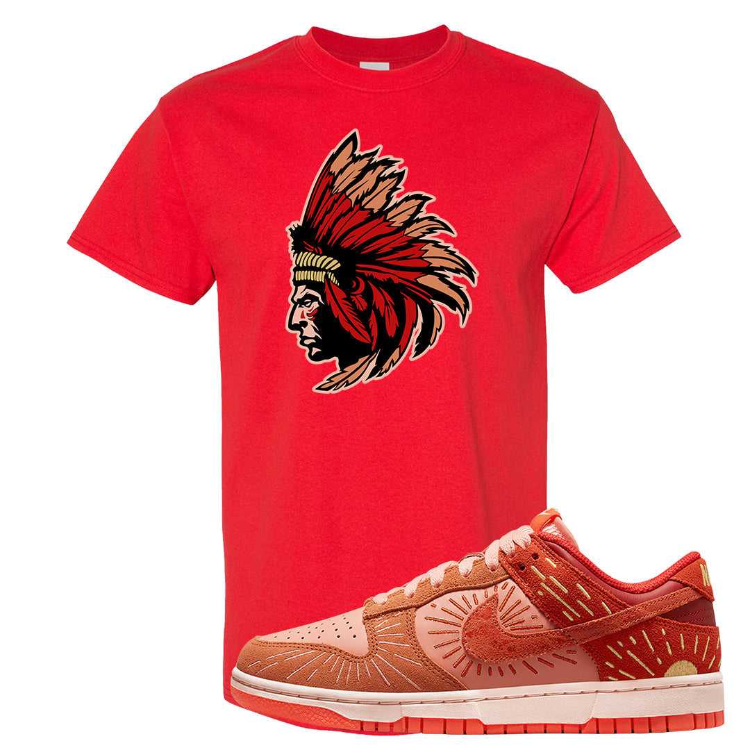 Solstice Low Dunks T Shirt | Indian Chief, Red
