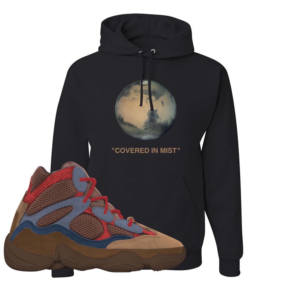 Yeezy 500 High Sumac Hoodie | Covered In Mist, Black