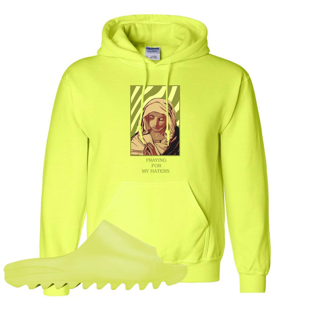 Glow Green Slides Hoodie | God Told Me, Safety Yellow