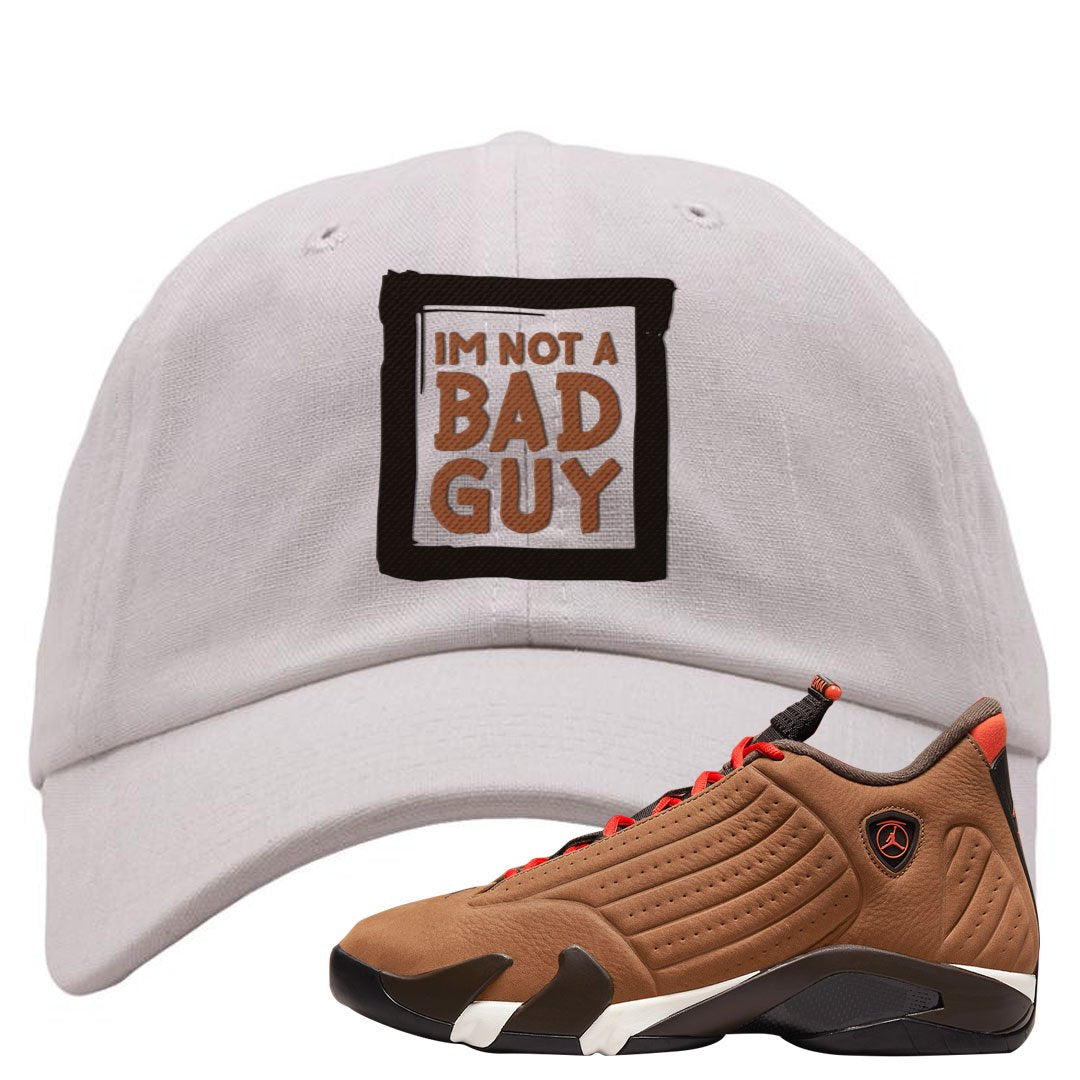 Winterized 14s Dad Hat | I'm Not A Bad Guy, White