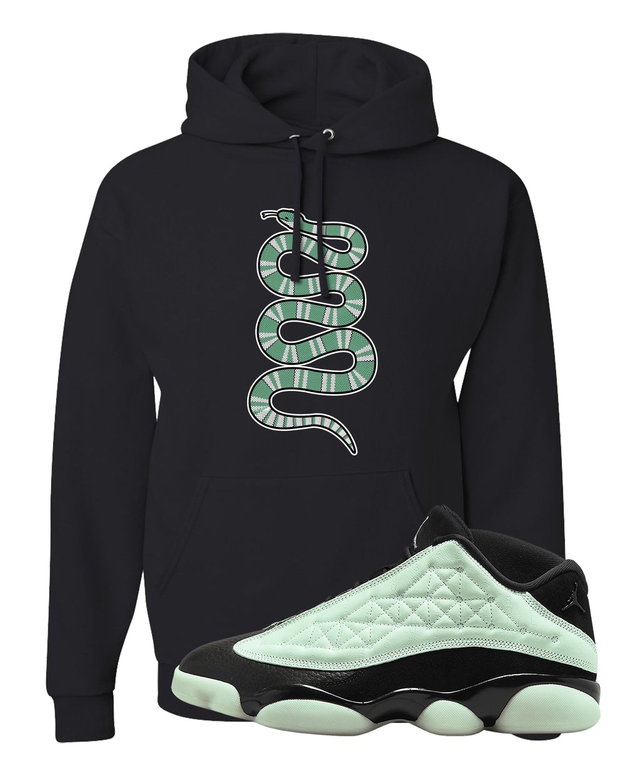Single's Day Low 13s Hoodie | Coiled Snake, Black