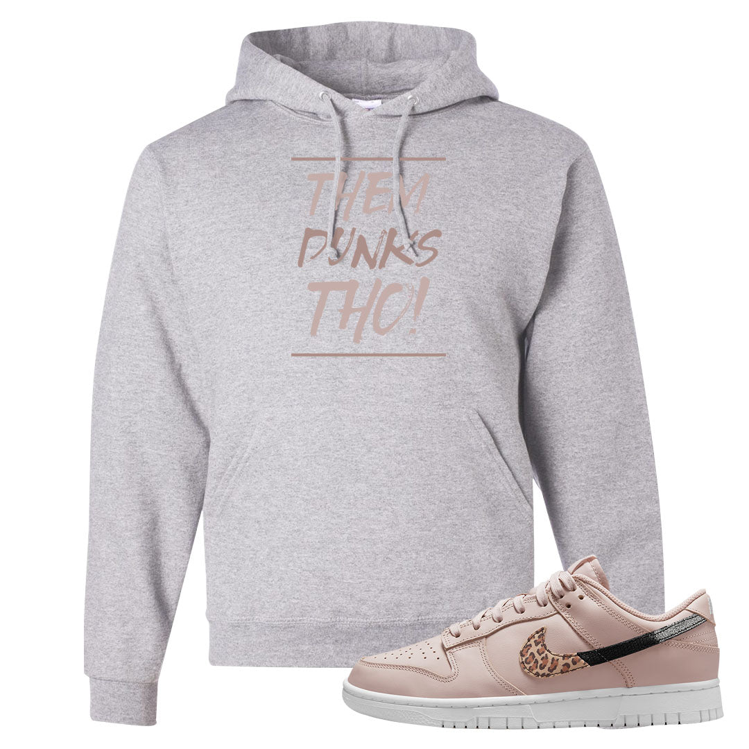 Primal Dusty Pink Leopard Low Dunks Hoodie | Them Dunks Tho, Ash