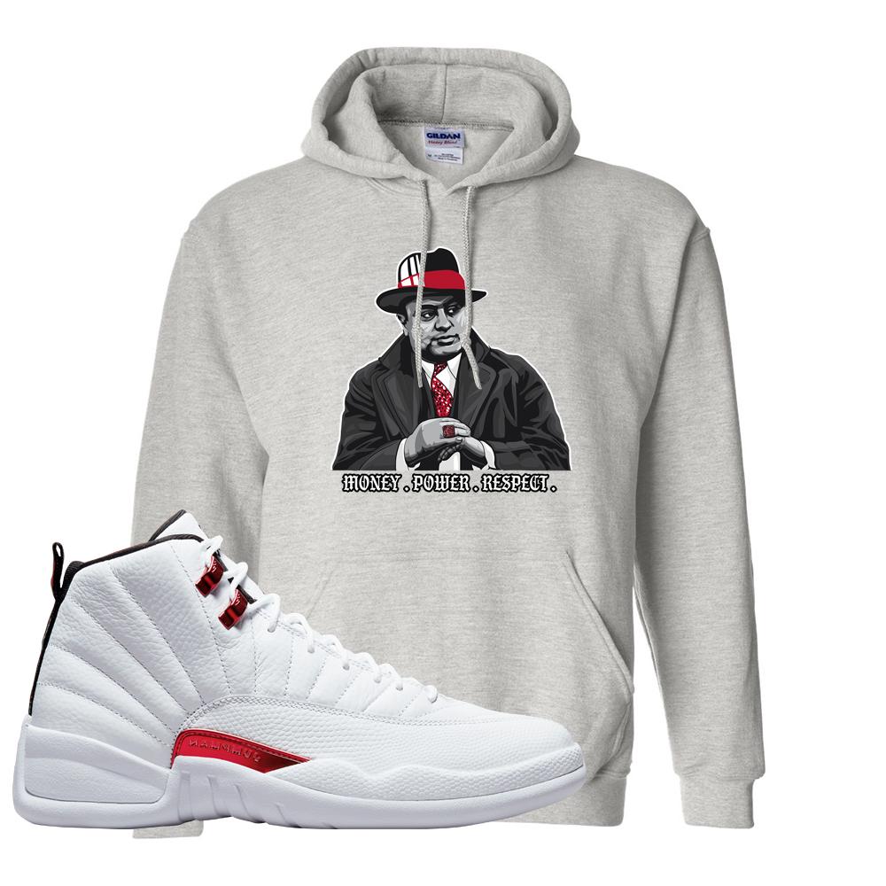 Twist White Red 12s Hoodie | Capone Illustration, Ash